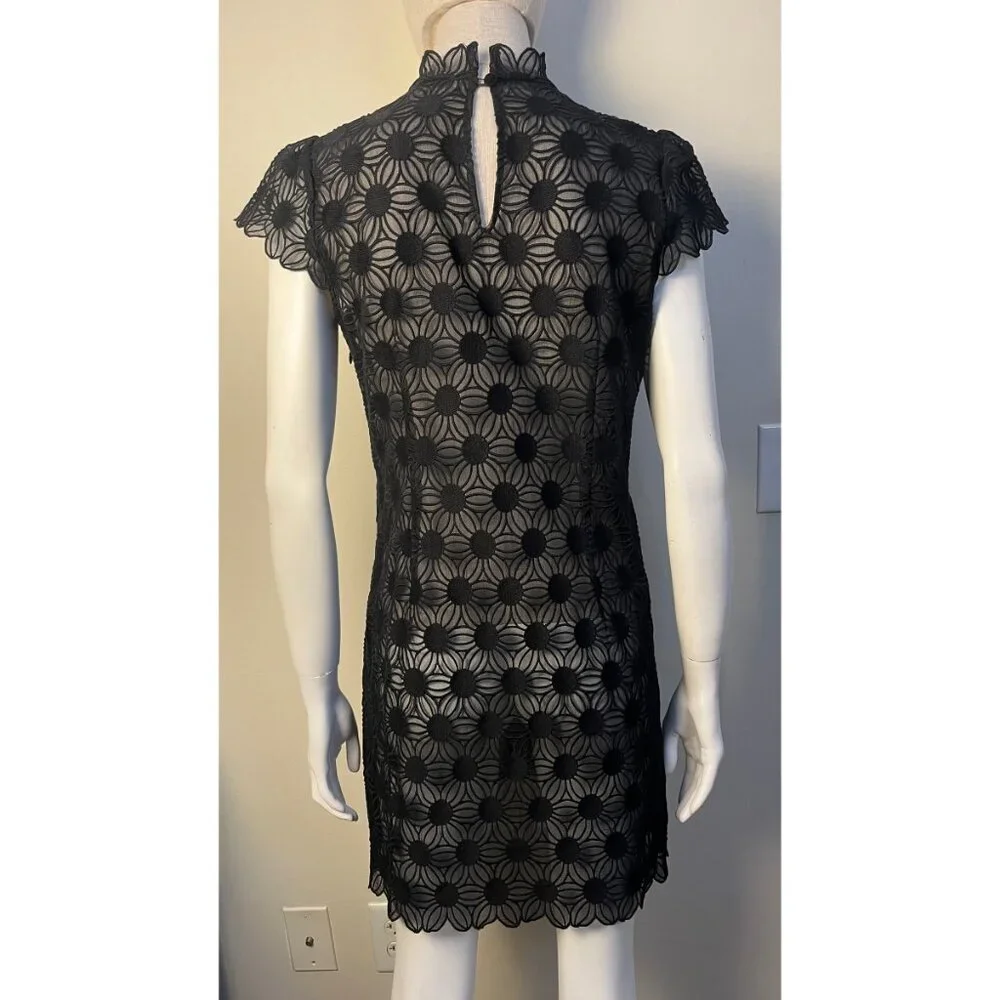 MILLY GUIPURE LACE BEETLEJUICE DRESS 4 - Picture 6 of 12